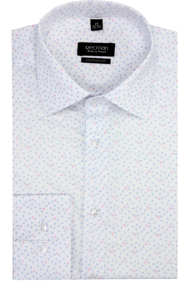 KOSZULA VERSONE 2870 DŁUGI RĘKAW CUSTOM FIT BIAŁY