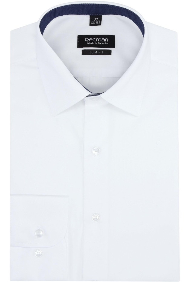 KOSZULA BEXLEY 2886 DŁUGI RĘKAW SLIM FIT BIAŁY