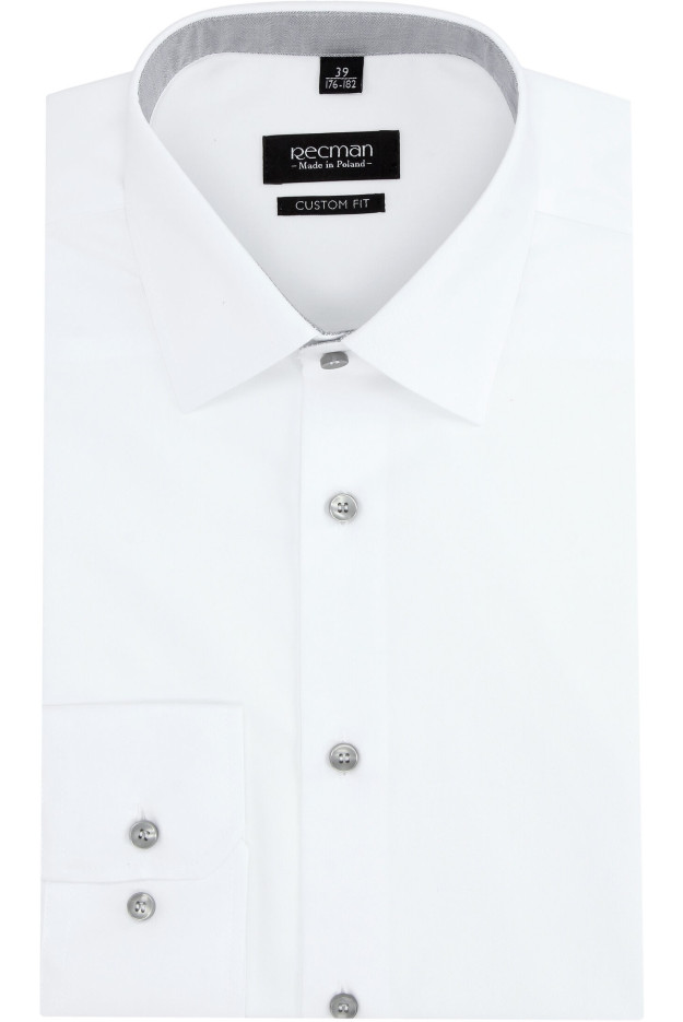 KOSZULA BEXLEY 2587 DŁUGI RĘKAW CUSTOM FIT BIAŁY