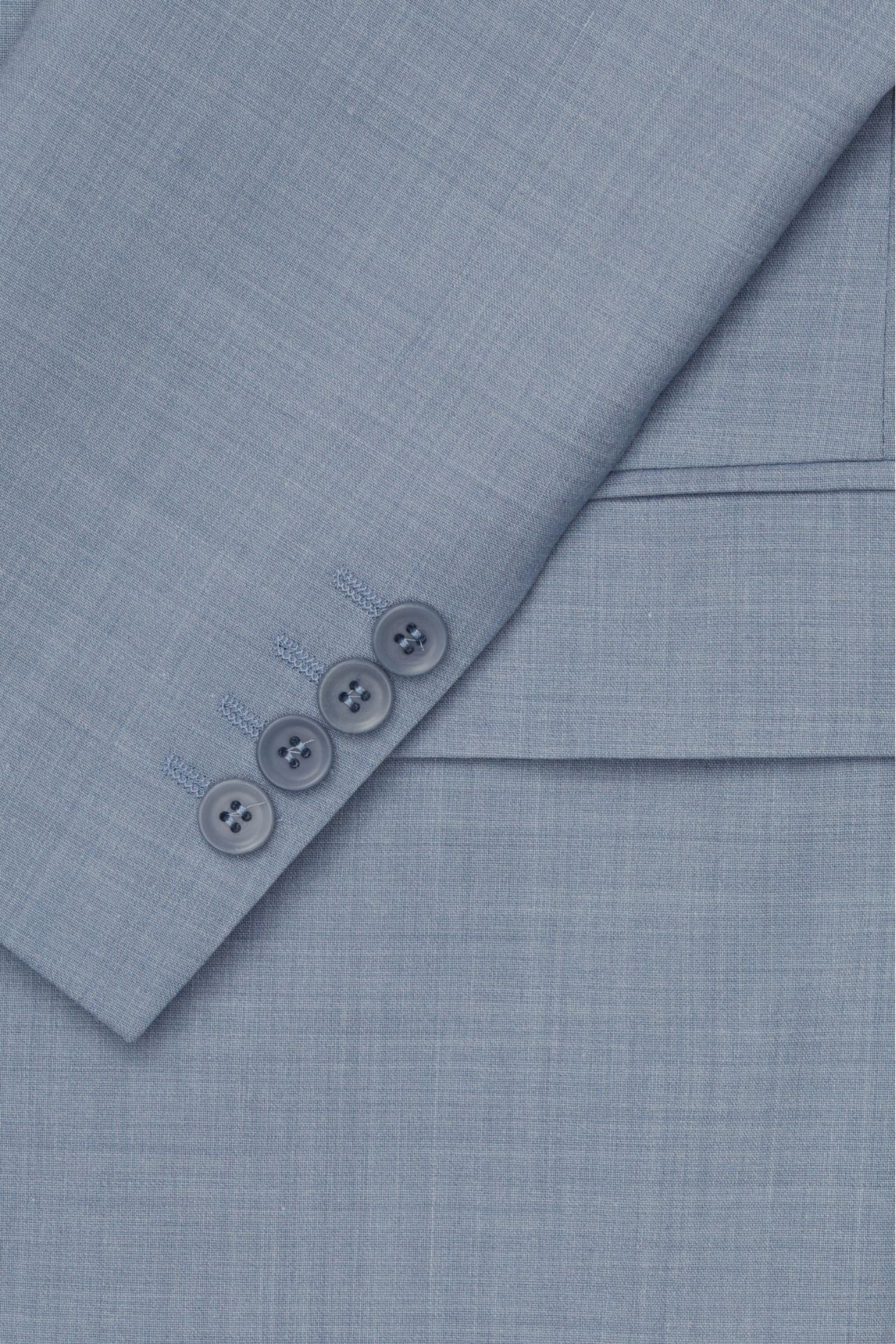 MARYNARKA OLBIA NIEBIESKA SLIM FIT JEDNORZĘDOWA Z WEŁNĄ