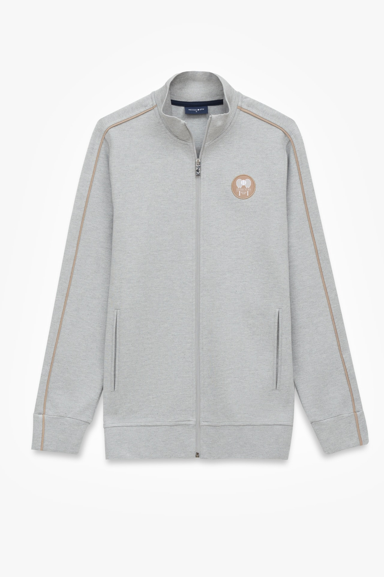 BLUZA TENNIS CLUB 206 ROZPINANY SZARA Z WISKOZĄ