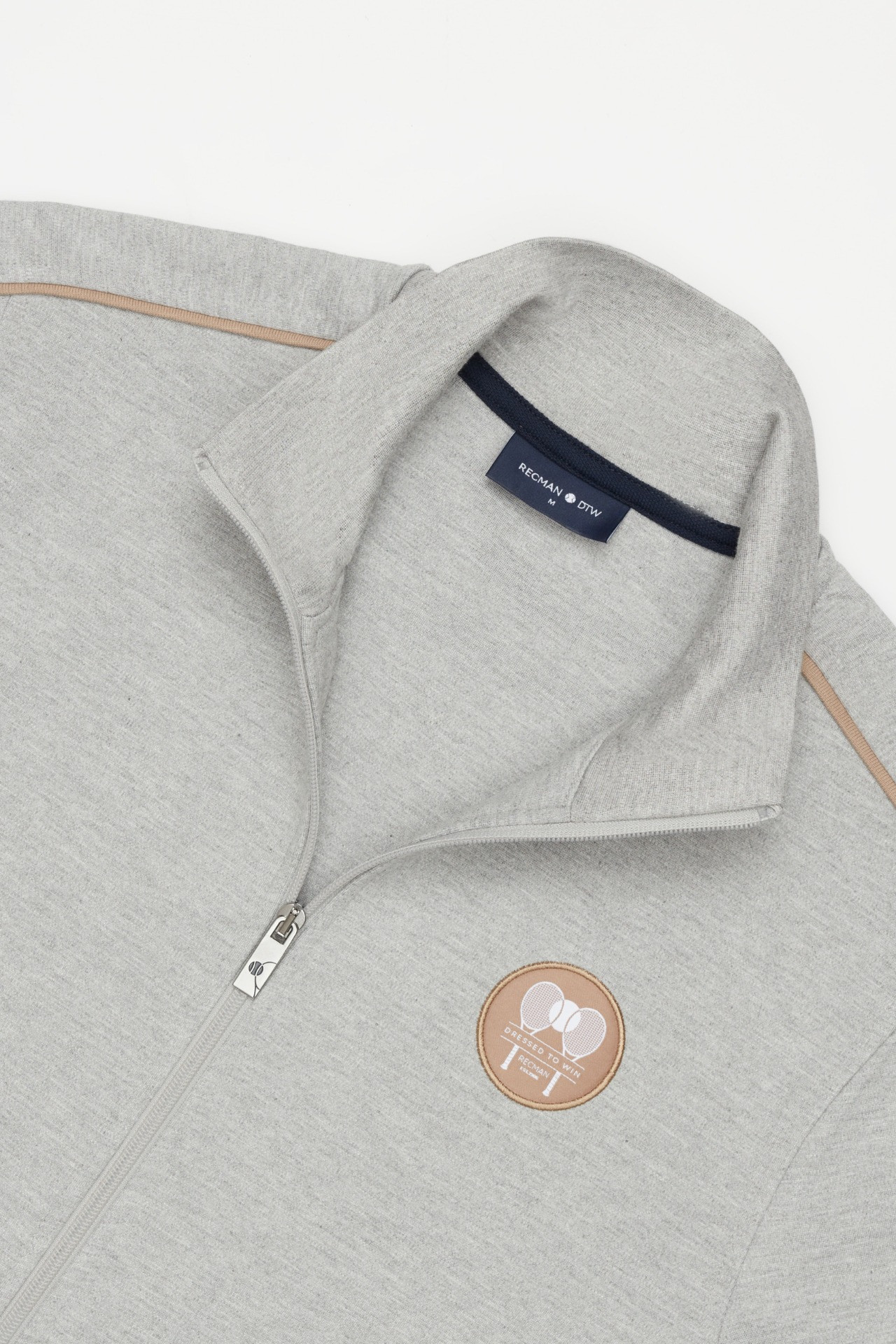 BLUZA TENNIS CLUB 206 ROZPINANY SZARA Z WISKOZĄ