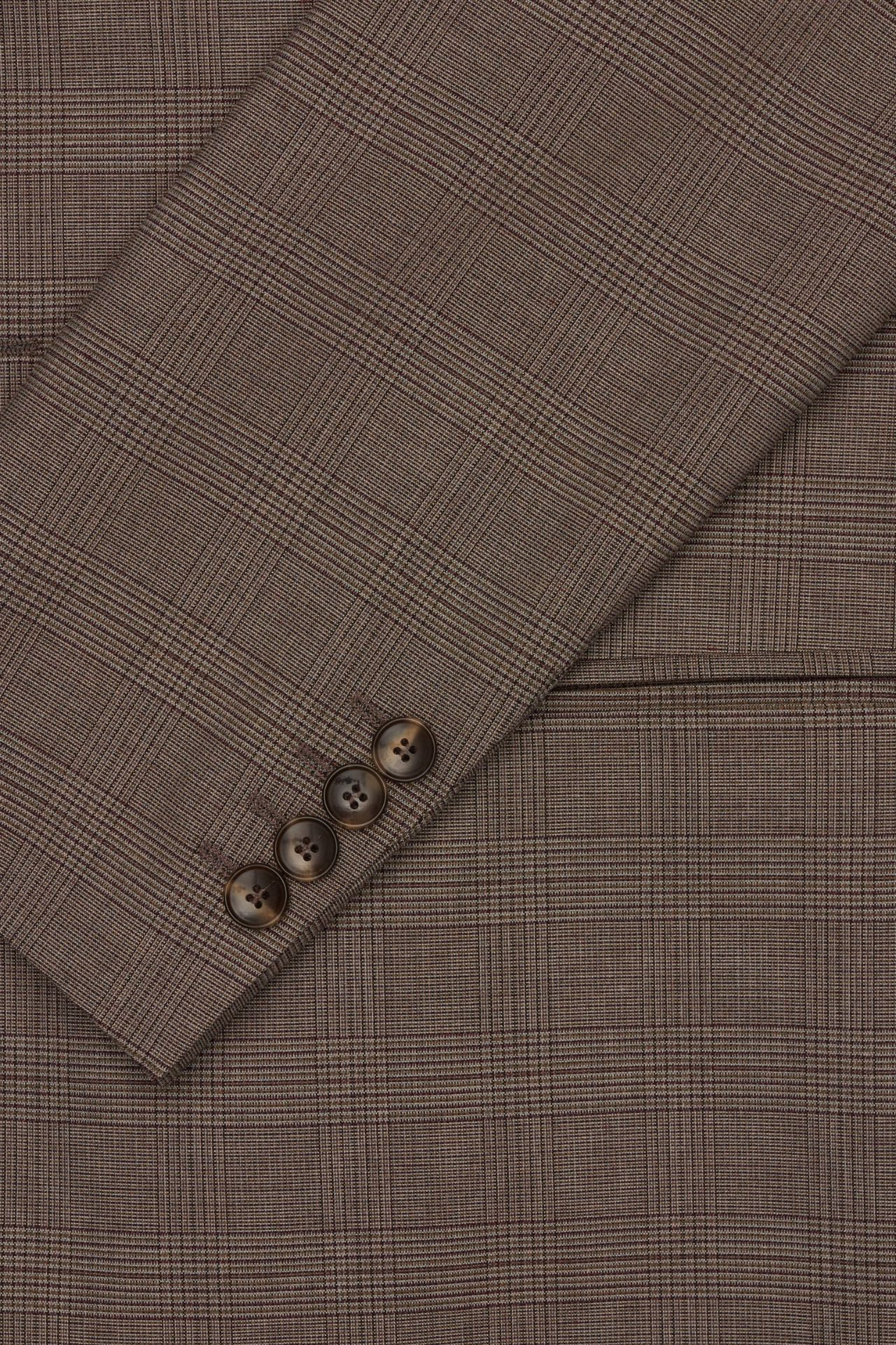 MARYNARKA SOBRAL BRĄZOWA SLIM FIT JEDNORZĘDOWA