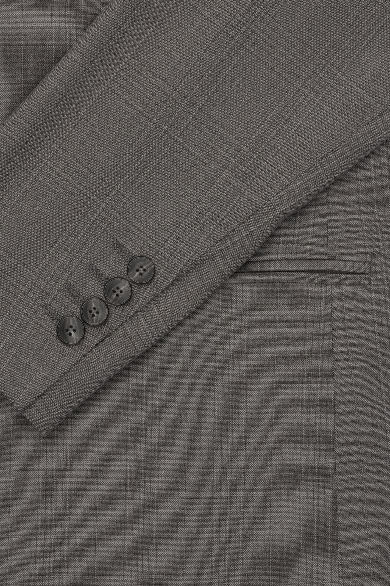 MARYNARKA CRATO BRĄZOWA SLIM FIT JEDNORZĘDOWA Z WEŁNĄ