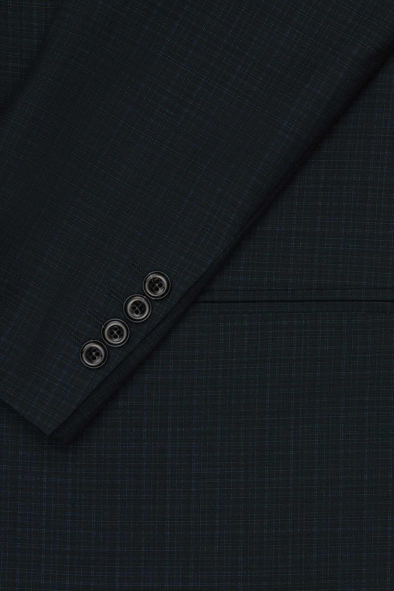 MARYNARKA BURONZO ZIELONA SLIM FIT JEDNORZĘDOWA Z WEŁNĄ