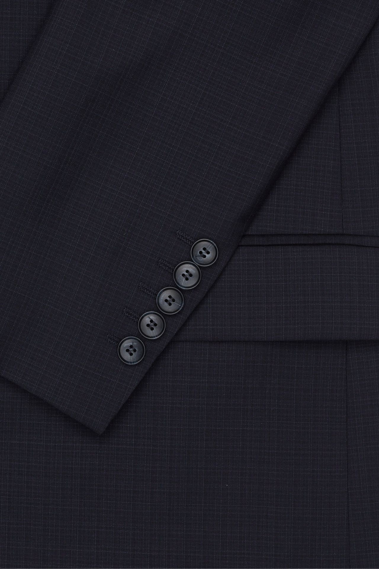 MARYNARKA NEWIN GRANATOWA SLIM FIT JEDNORZĘDOWA Z WEŁNY