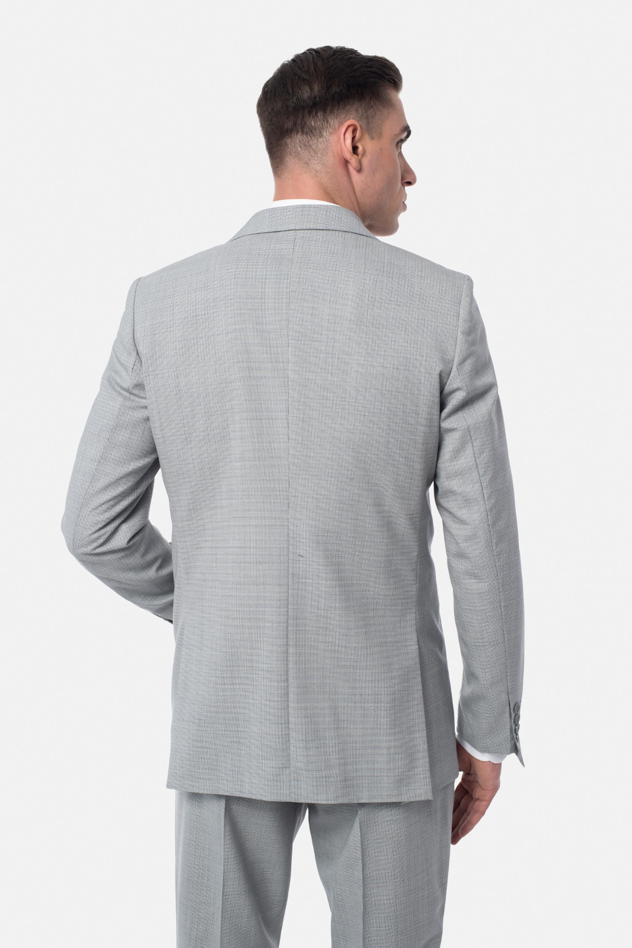 MARYNARKA TIRIA SZARA SLIM FIT JEDNORZĘDOWA Z WEŁNY