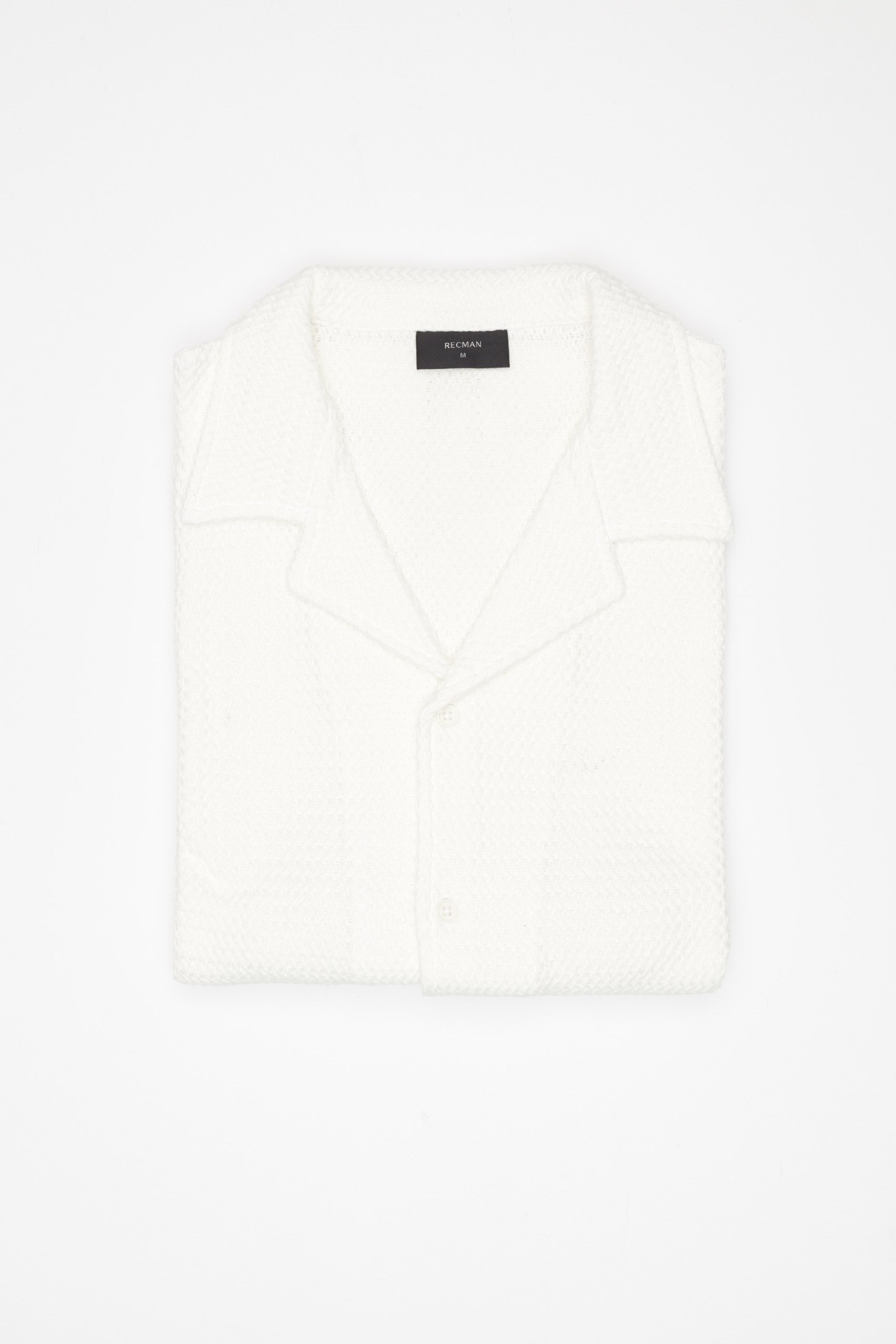 KOSZULA CUBANO ABRUZZO 3342 KRÓTKI RĘKAW CUSTOM FIT BIAŁA Z BAWEŁNY