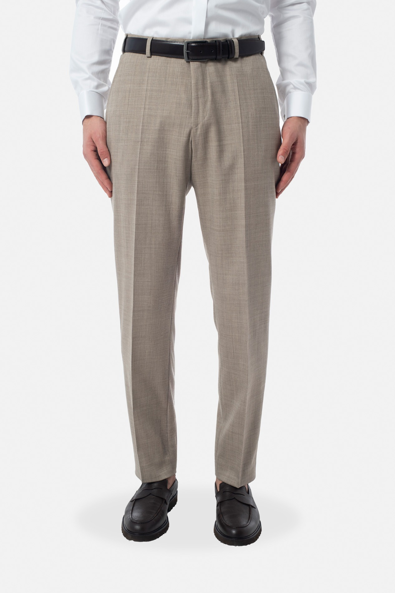 SPODNIE DUGLIA 325 BEŻOWE Z WEŁNĄ