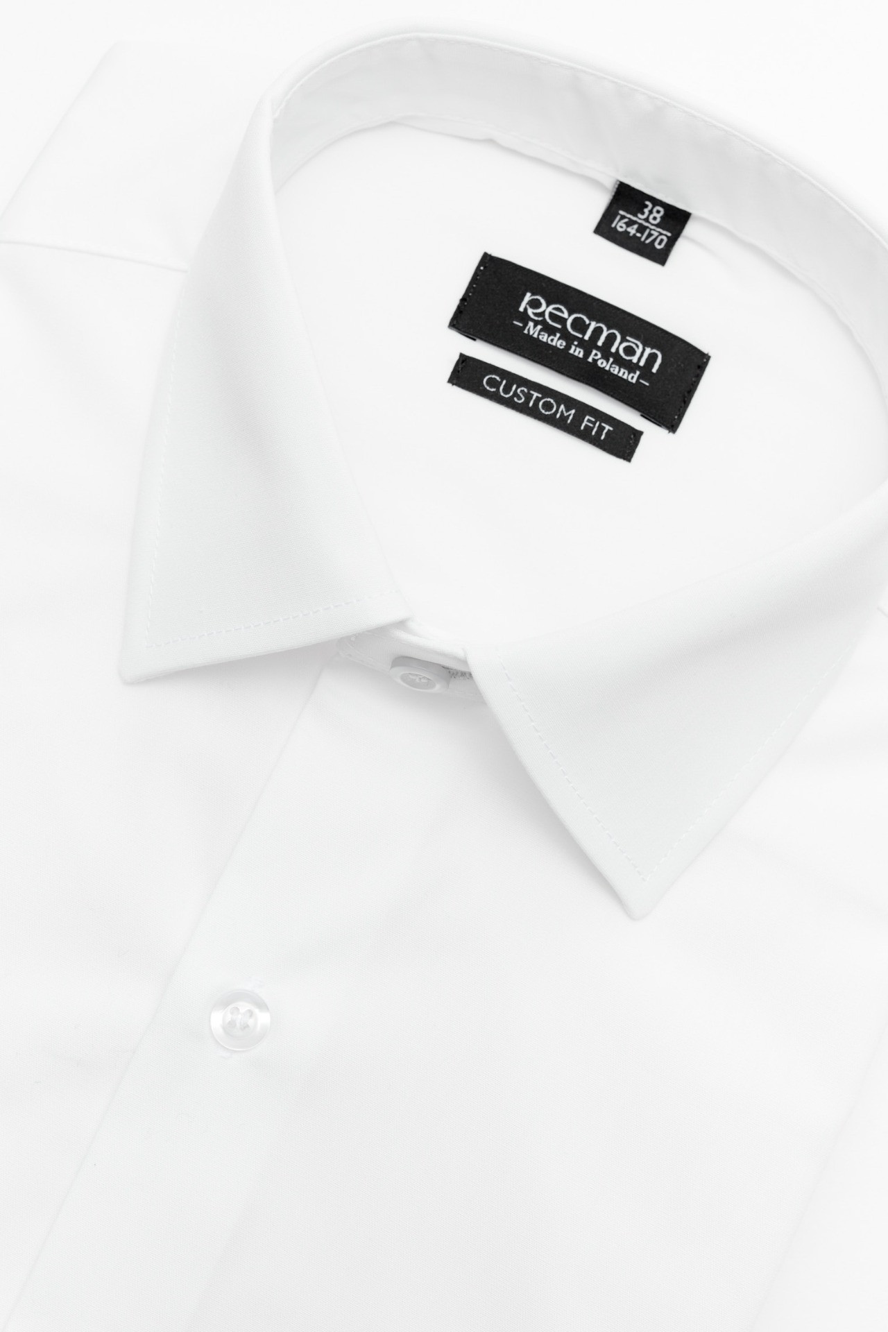 KOSZULA VERSONE 9001 DŁUGI RĘKAW CUSTOM FIT BIAŁA