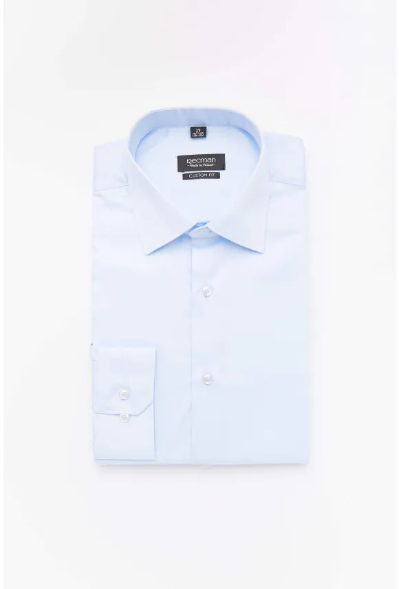 KOSZULA VERSONE 2509 DŁUGI RĘKAW CUSTOM FIT NIEBIESKA