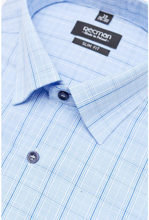 KOSZULA COVIVA 2925 DŁUGI RĘKAW SLIM FIT NIEBIESKA
