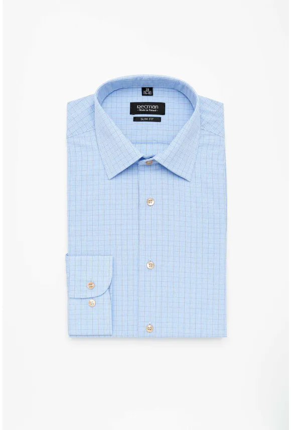 KOSZULA COVIVA 2923 DŁUGI RĘKAW SLIM FIT NIEBIESKA