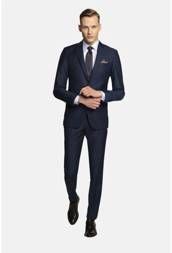 GARNITUR LAVIN 312 GRANATOWY SUPER SLIM FIT JEDNORZĘDOWY