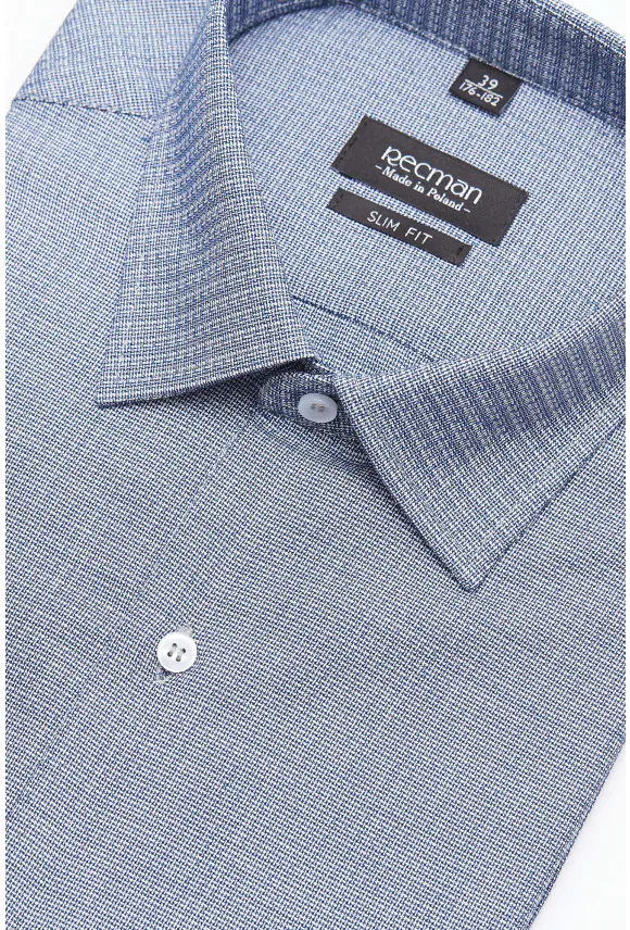 KOSZULA CORSINI 3022 KRÓTKI RĘKAW SLIM FIT GRANATOWA