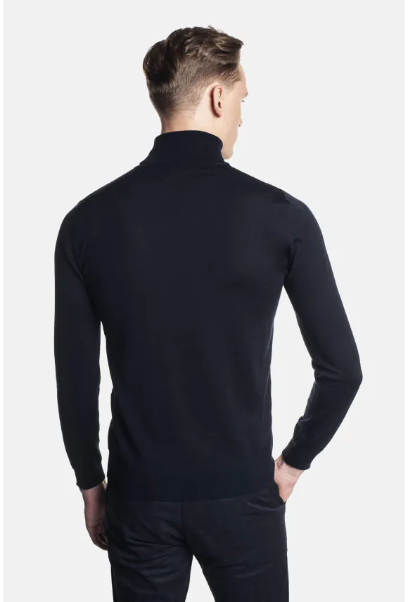 SWETER WENLOCK GOLF GRANATOWY