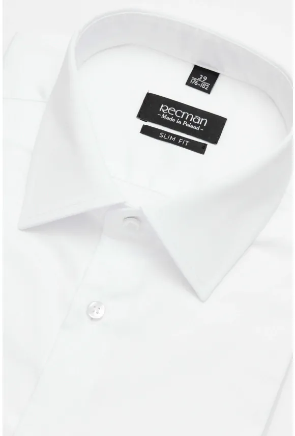 KOSZULA VERSONE 3028 DŁUGI RĘKAW SLIM FIT BIAŁY