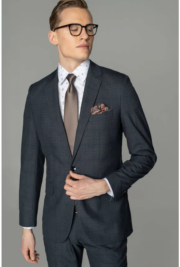 MARYNARKA BARNI GRAFITOWA SLIM FIT