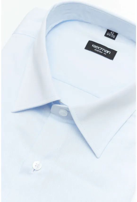 KOSZULA VERSONE 3052M DŁUGI RĘKAW CUSTOM FIT BŁĘKITNY