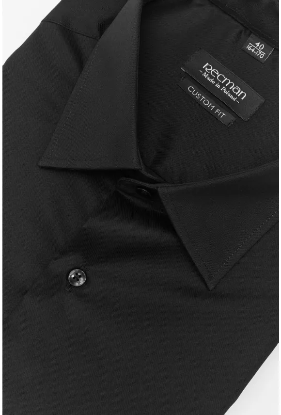 KOSZULA VERSONE 3055E DŁUGI RĘKAW CUSTOM FIT CZERŃ