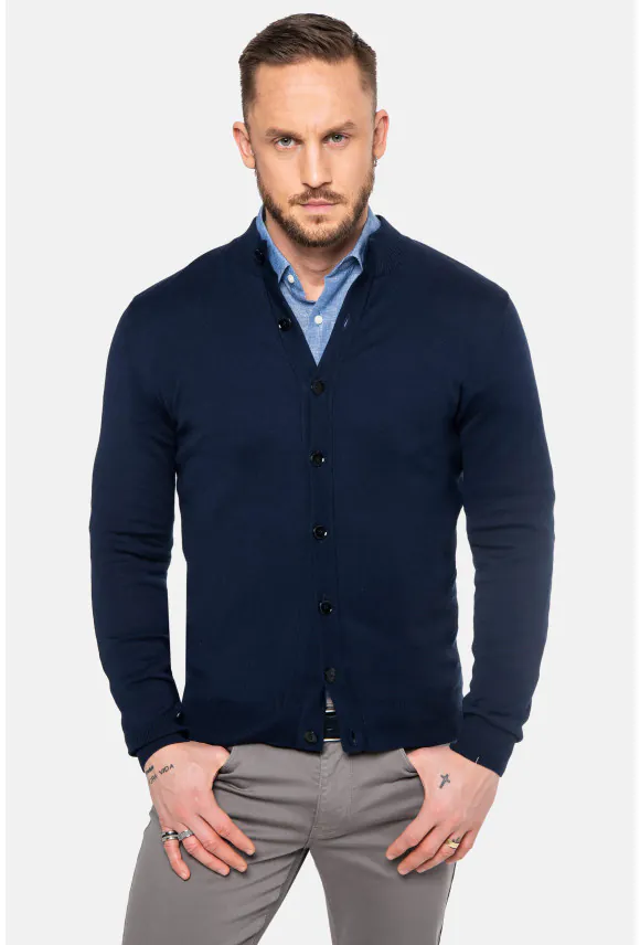 SWETER TROIA ROZPINANY GRANATOWY