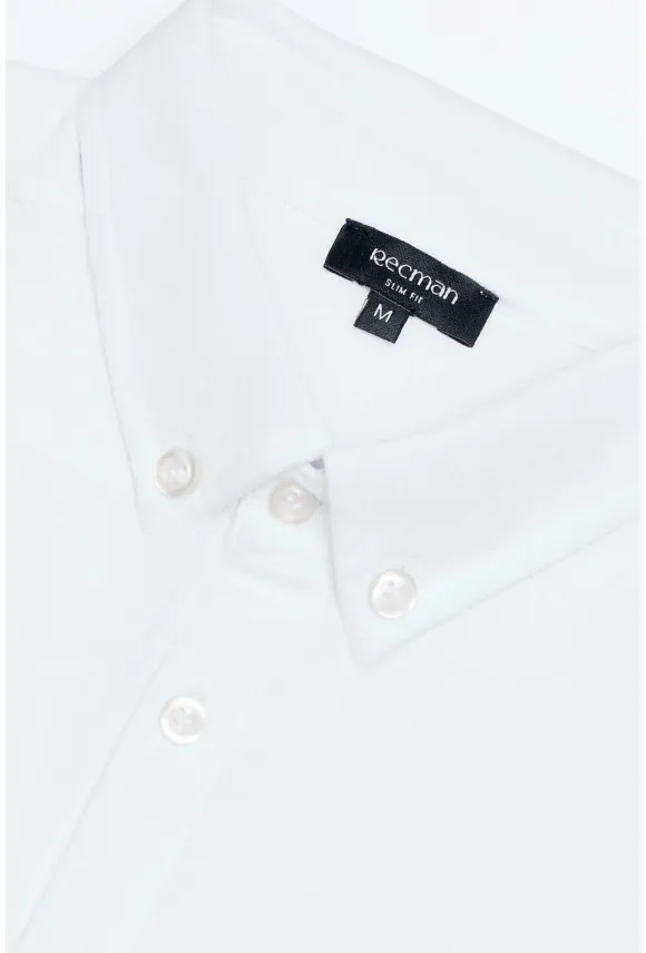 KOSZULA FORMENTO 3012 DŁUGI RĘKAW SLIM FIT BIAŁA