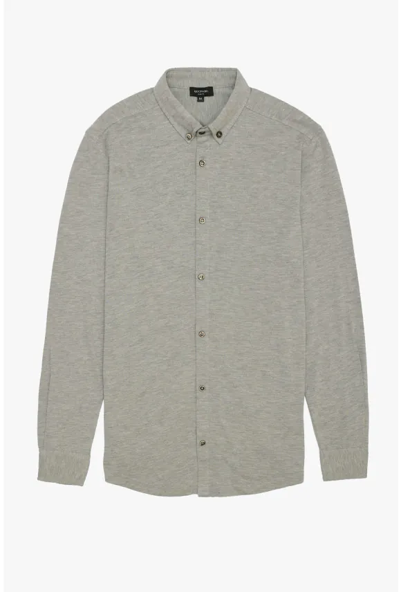 KOSZULA FORMENTO 3012 DŁUGI RĘKAW SLIM FIT SZARA