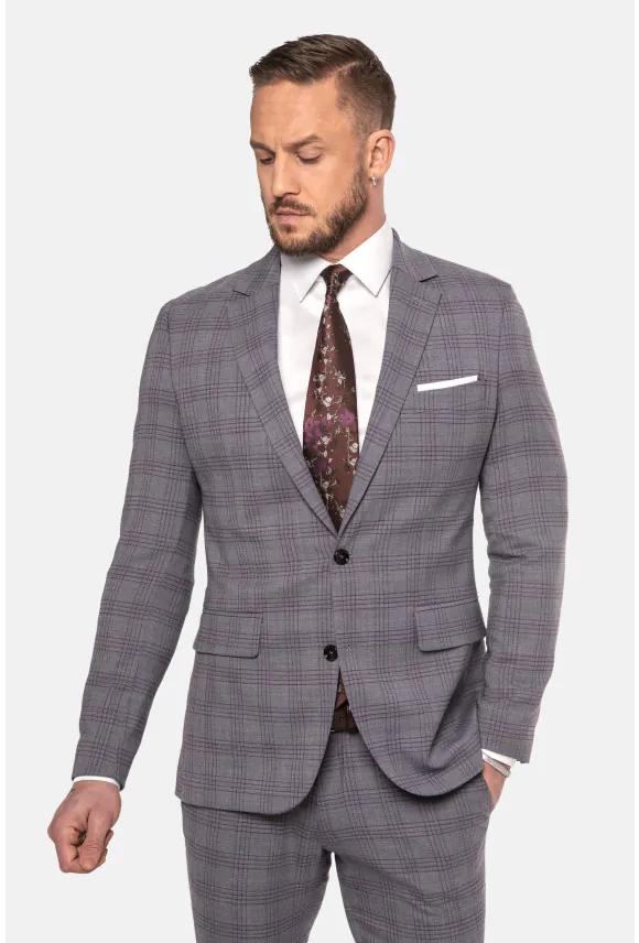 MARYNARKA HORIZON SZARA SLIM FIT