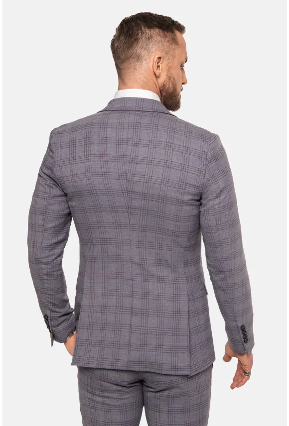 MARYNARKA HORIZON SZARA SLIM FIT