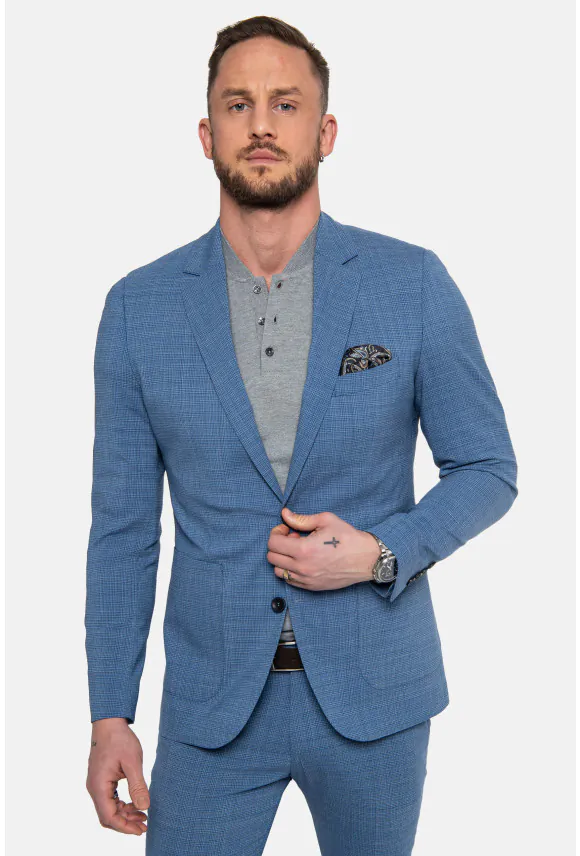 MARYNARKA RICARDI NIEBIESKA SLIM FIT
