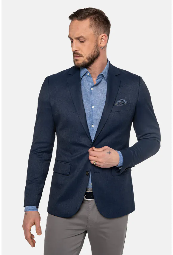 MARYNARKA MULET GRANATOWA REGULAR FIT