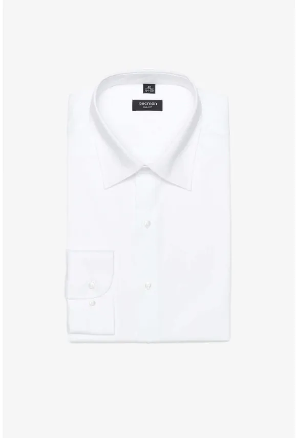 KOSZULA VERSONE 3059M DŁUGI RĘKAW SLIM FIT BIAŁY