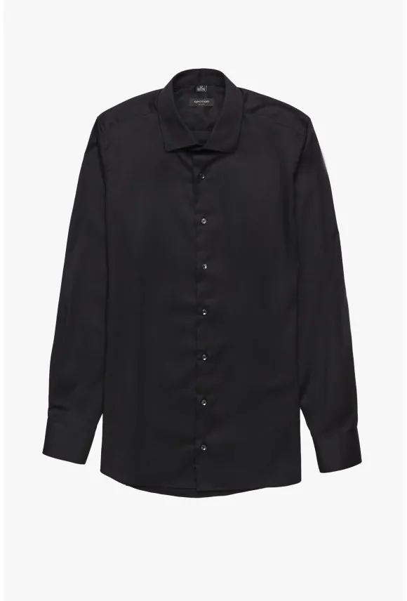 KOSZULA VERSONE 3092E DŁUGI RĘKAW SLIM FIT CZARNA