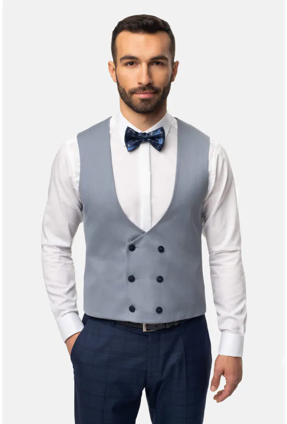 KAMIZELKA CAMBRE SLIM FIT SZARA