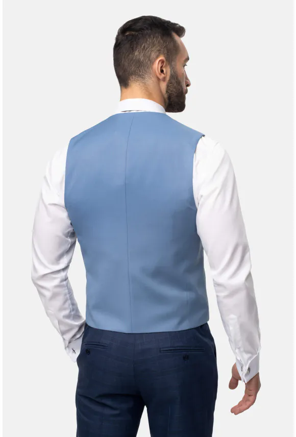 KAMIZELKA LORETO SLIM FIT NIEBIESKA