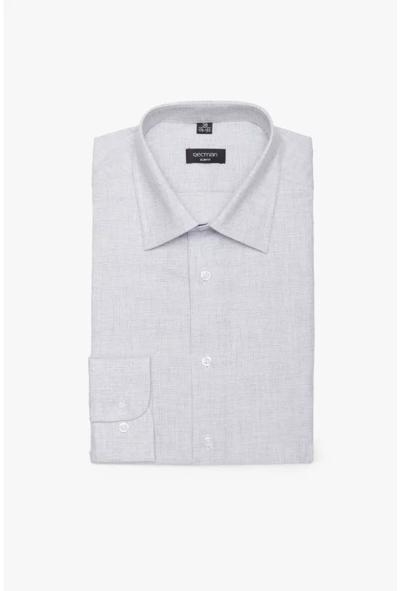 KOSZULA CORSINI 3094D DŁUGI RĘKAW SLIM FIT SZARA