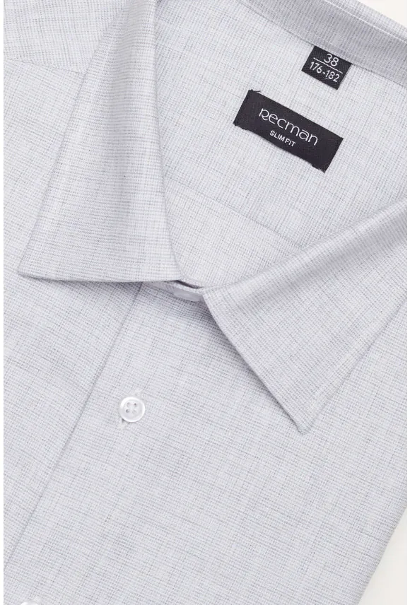 KOSZULA CORSINI 3094D DŁUGI RĘKAW SLIM FIT SZARA
