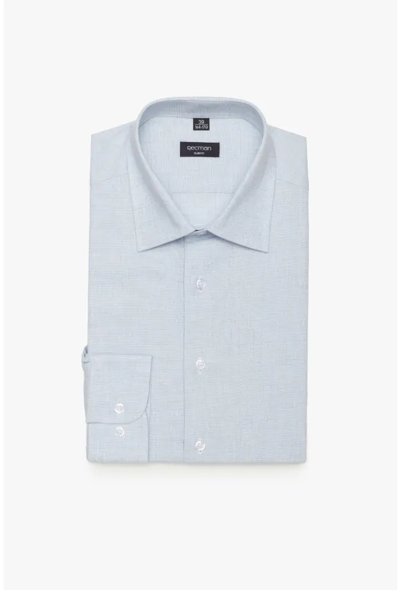 KOSZULA CORSINI 3095D DŁUGI RĘKAW SLIM FIT NIEBIESKA