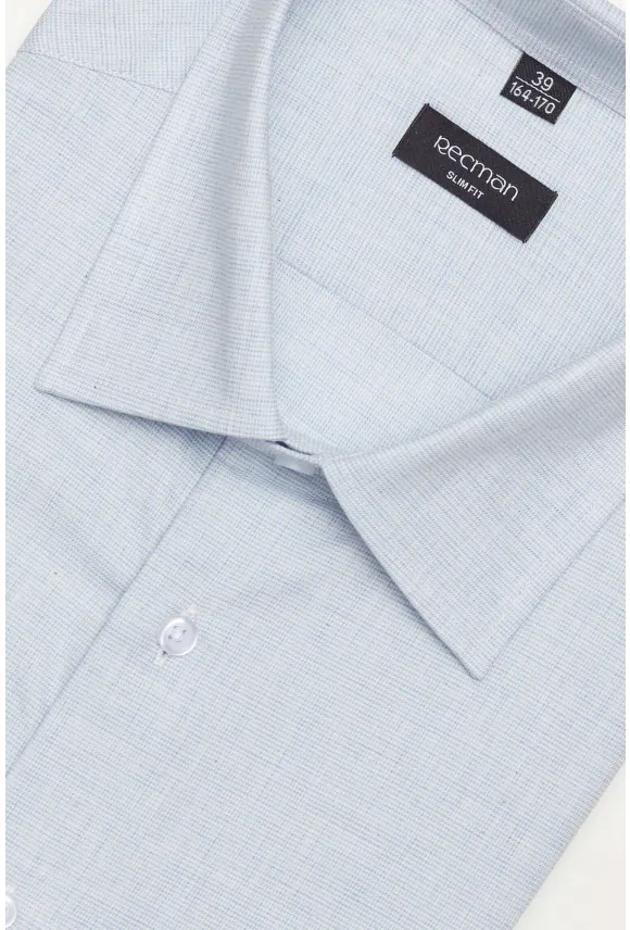 KOSZULA CORSINI 3095D DŁUGI RĘKAW SLIM FIT NIEBIESKA