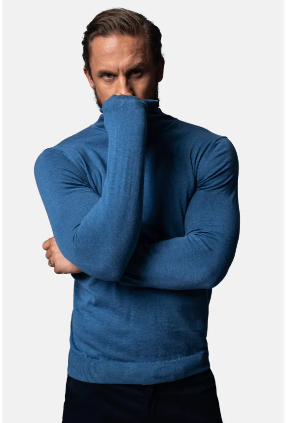 SWETER DENTON GOLF NIEBIESKI