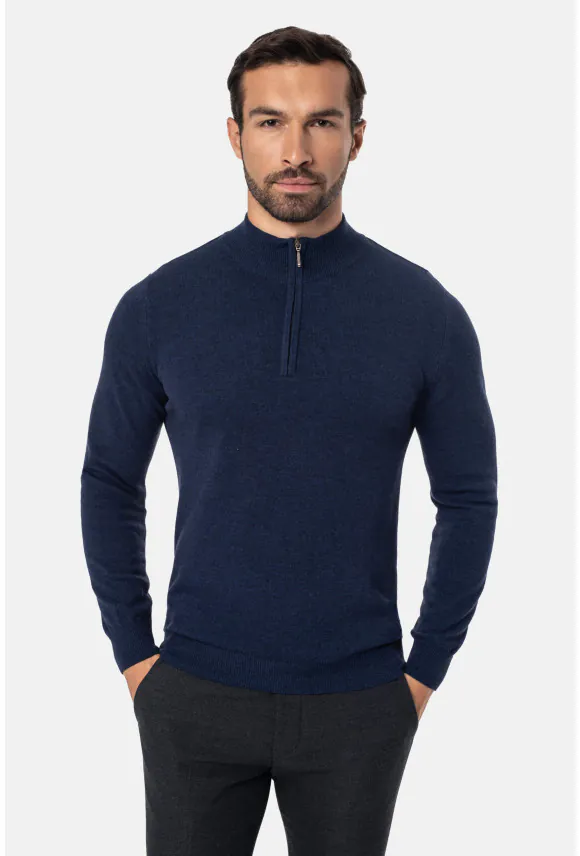 SWETER CASTILLO TROYER/TYPU TROYER GRANATOWY