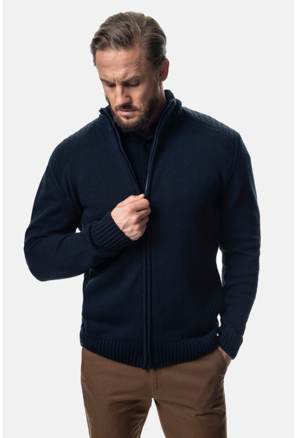 SWETER VINCENT ROZPINANY GRANATOWY