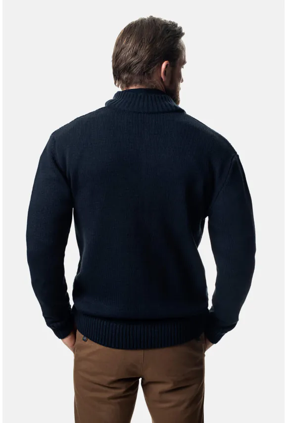 SWETER VINCENT ROZPINANY GRANATOWY