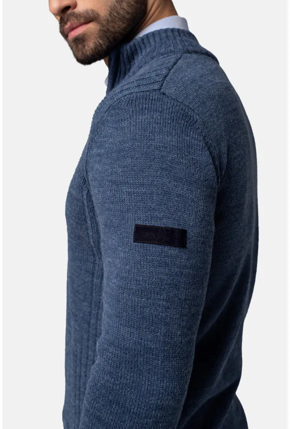 SWETER VINCENT ROZPINANY NIEBIESKI