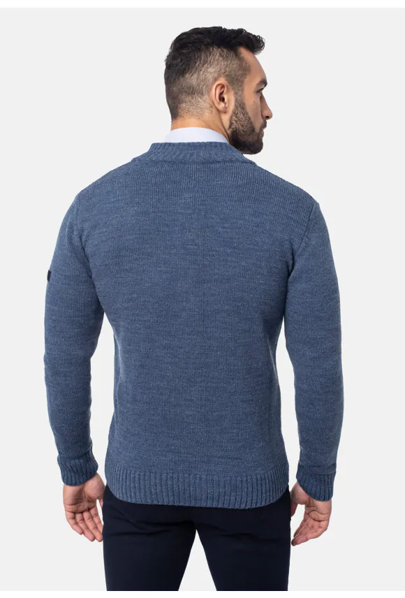 SWETER VINCENT ROZPINANY NIEBIESKI