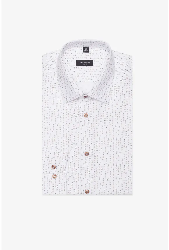 KOSZULA COLINE 3106T DŁUGI RĘKAW SLIM FIT BIAŁA