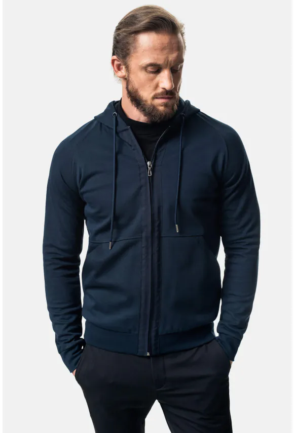 BLUZA TONGE ROZPINANY GRANATOWA