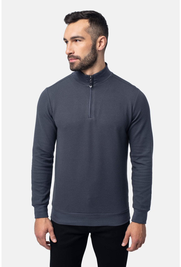 BLUZA FAVON TROYER GRAFITOWA Z BAWEŁNY