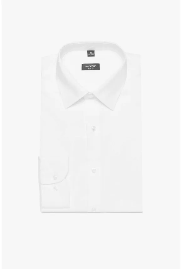 KOSZULA VERSONE 3150M DŁUGI RĘKAW SLIM FIT BIAŁY