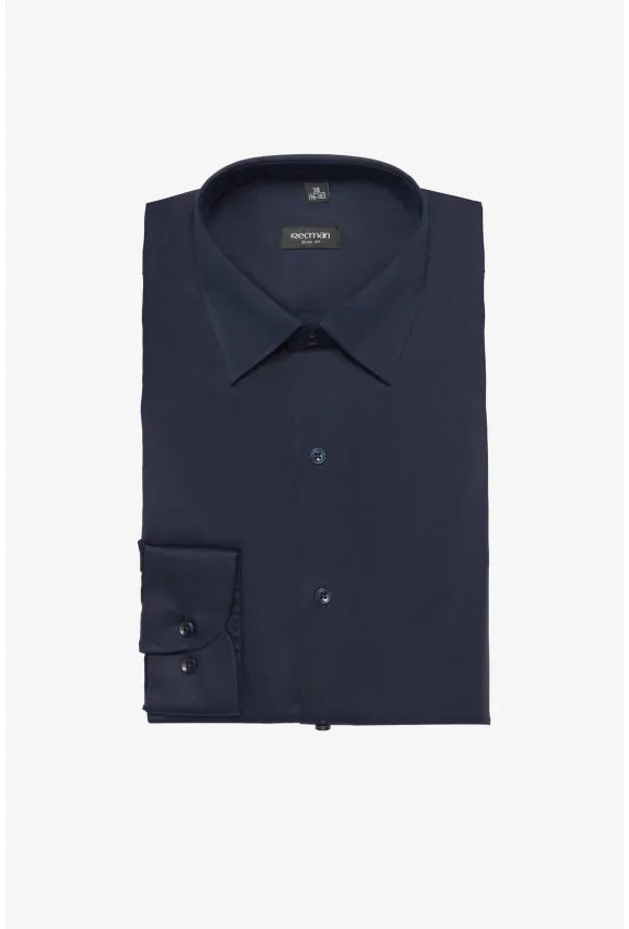 KOSZULA VERSONE 3153M DŁUGI RĘKAW SLIM FIT GRANATOWA